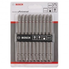 BOSCH 110 Mm Standard For Universal Screwdriver Bits 2608522266 , 10 In 1 Pack, Slotted And PH2